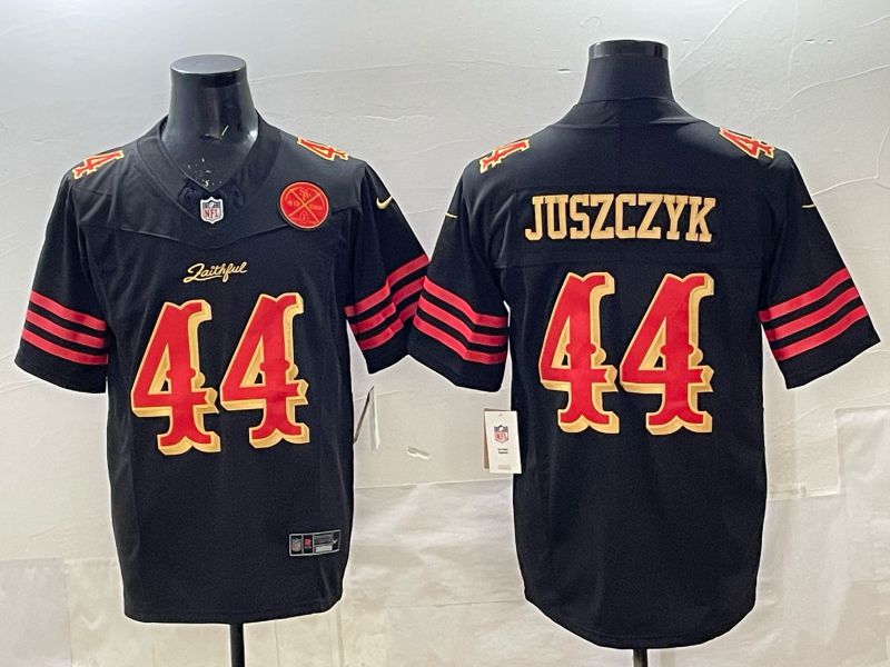 Men 2025 San Francisco 49ers #44 Juszczyk black 5th generation Nike Limited NFL Jersey style 036